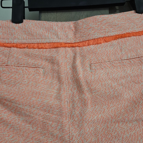 LILLY PULITZER 3" Walsh Textured Shorts In Coral/white. Fringe Detail. Size 4 - Picture 7 of 14